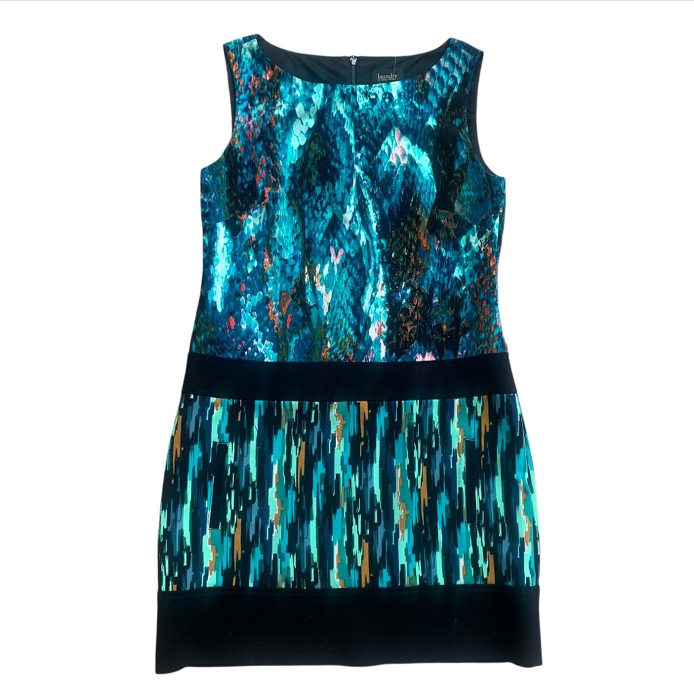 Laundry Shelli Segal Python Tile Stripe Sheath Sl… - image 1